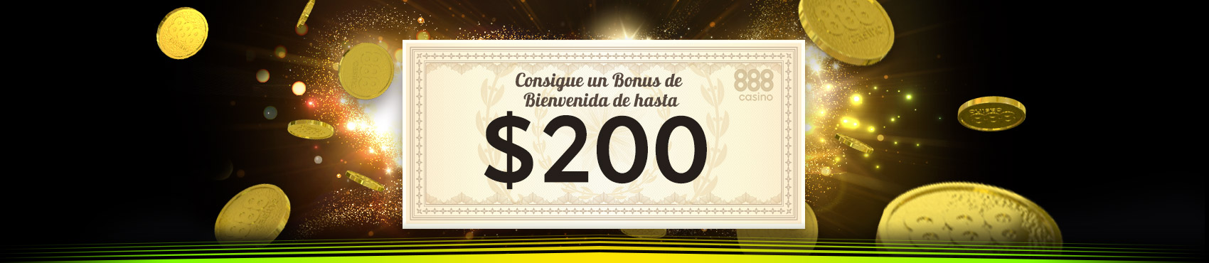 Bono bienvenida 888 casino $200