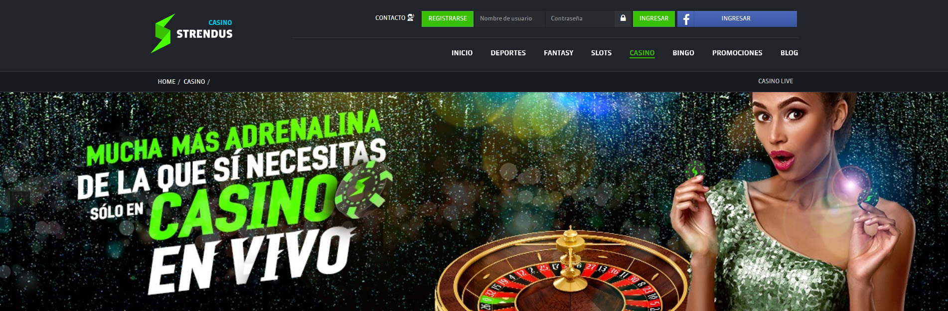 Strendus casino en linea página principal