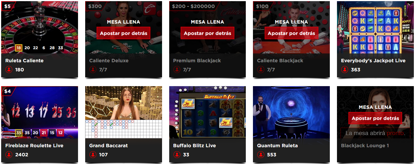 casino en vivo Caliente